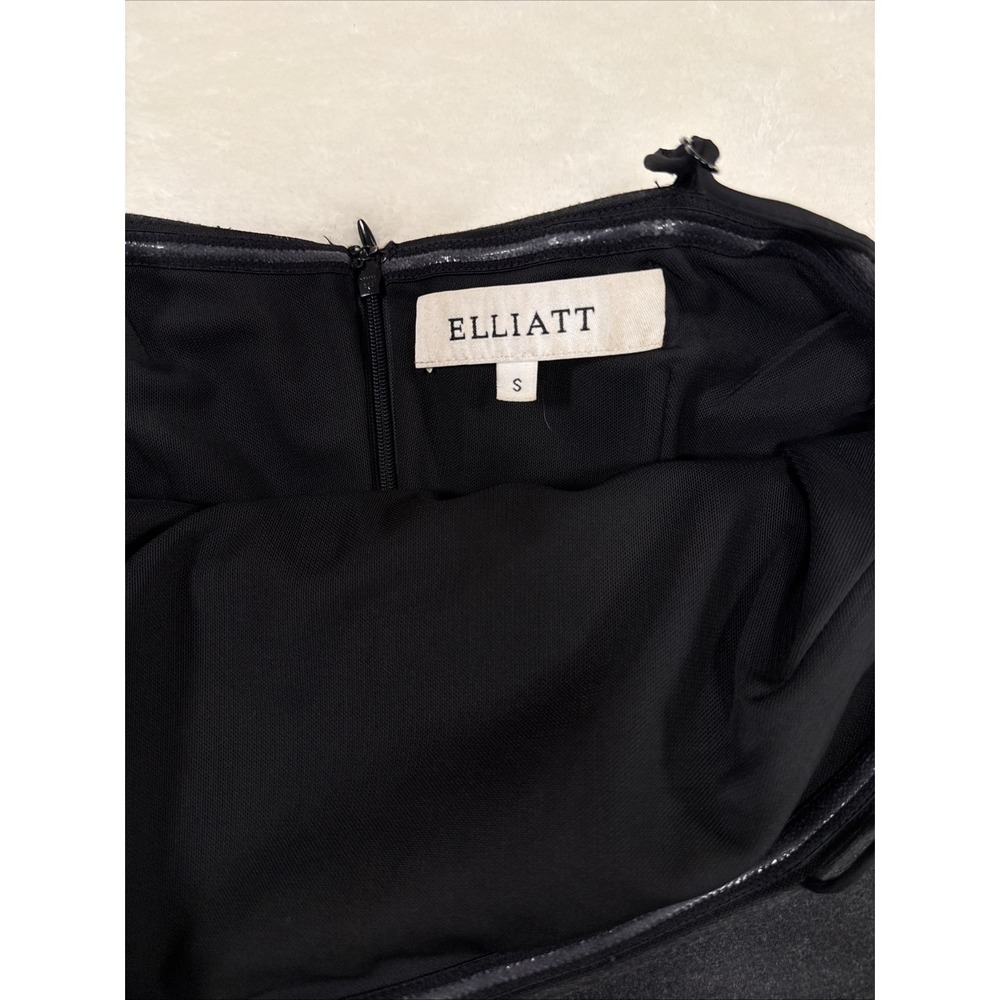 ELLIATT REVOLVE Little Black Dress Asymmetrical Ruffle Mini Small Cocktail Party - Picture 7 of 11